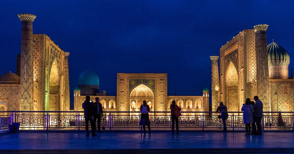 Samarkand Registan Square - UNESCO World Heritage historical architecture